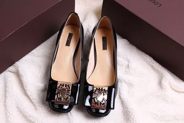 LV Shallow mouth Block heel Shoes Women--028